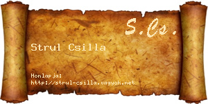 Strul Csilla névjegykártya